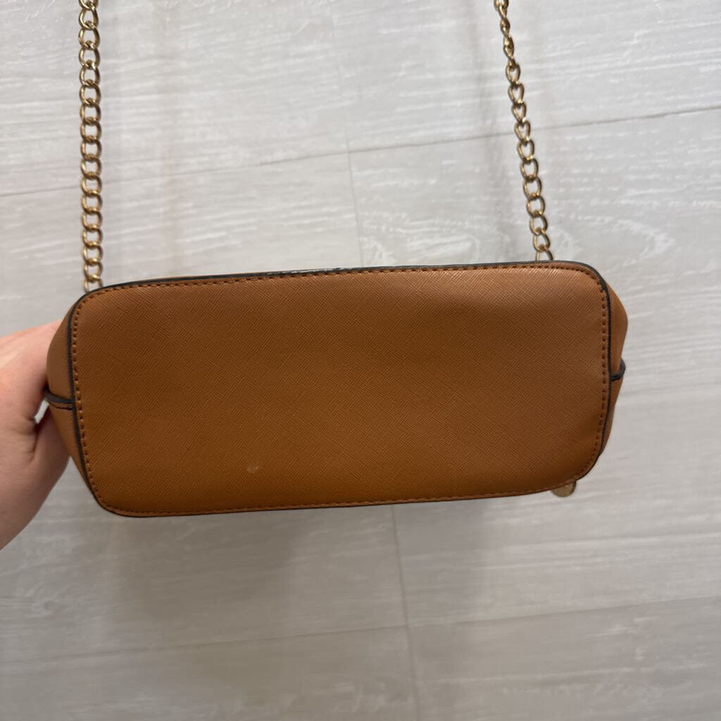 Aldo Navy/ White/ Brown Striped Crossbody Purse