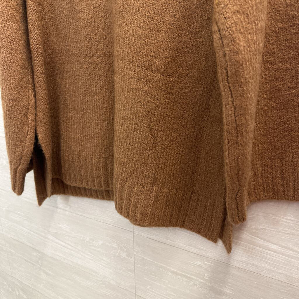 Z Supply Brown Knit V Neck Sweater Top Medium