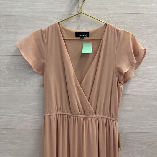 Lulus Blush Pink Short Flutter Sleeve Maxi Dress Small