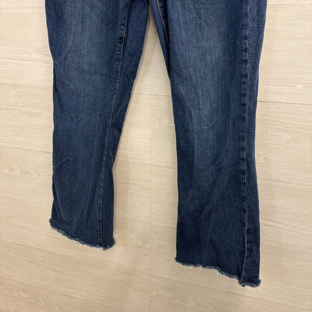 Loft Dark Wash The Curvy Kick Crop Jeans 27