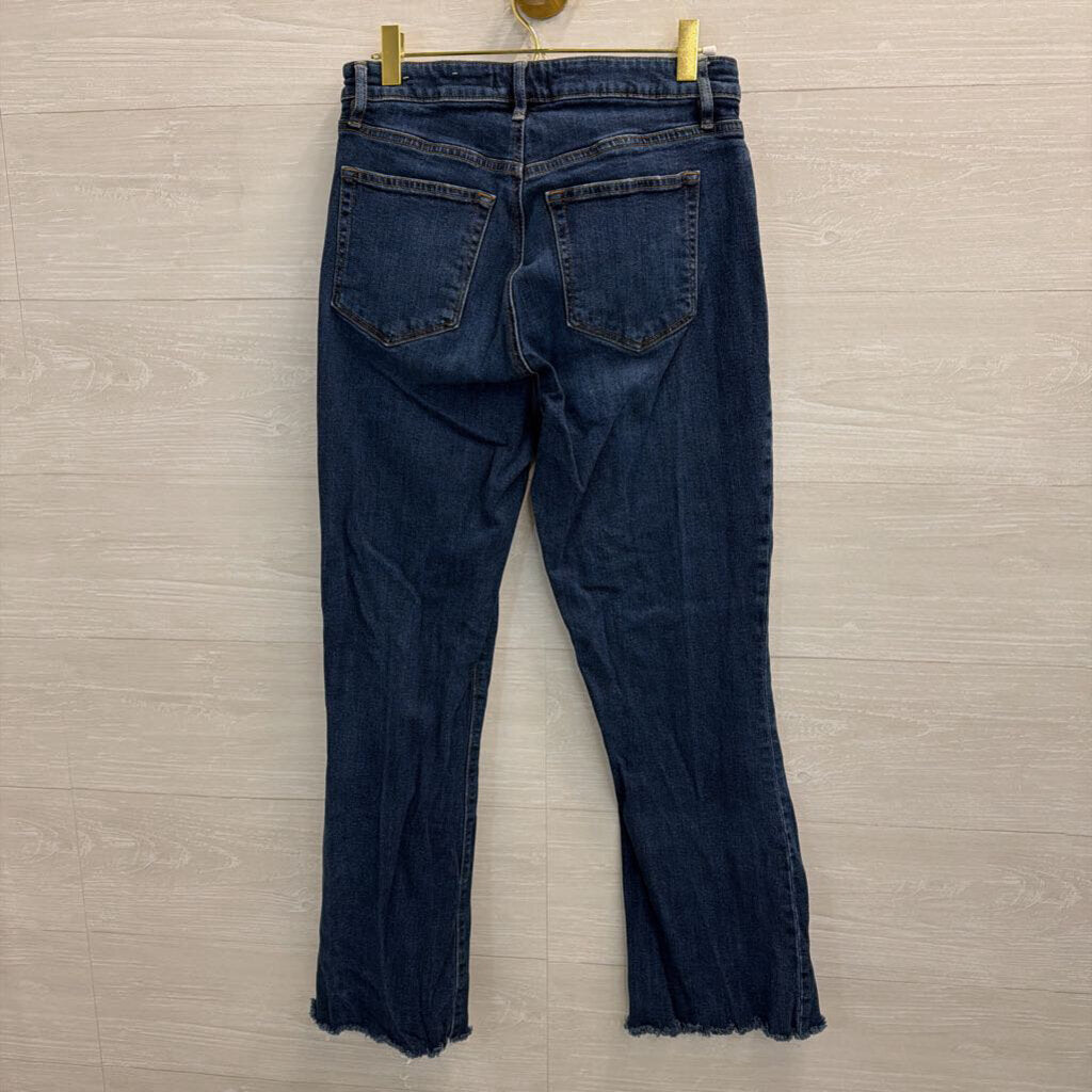 Loft Dark Wash The Curvy Kick Crop Jeans 27