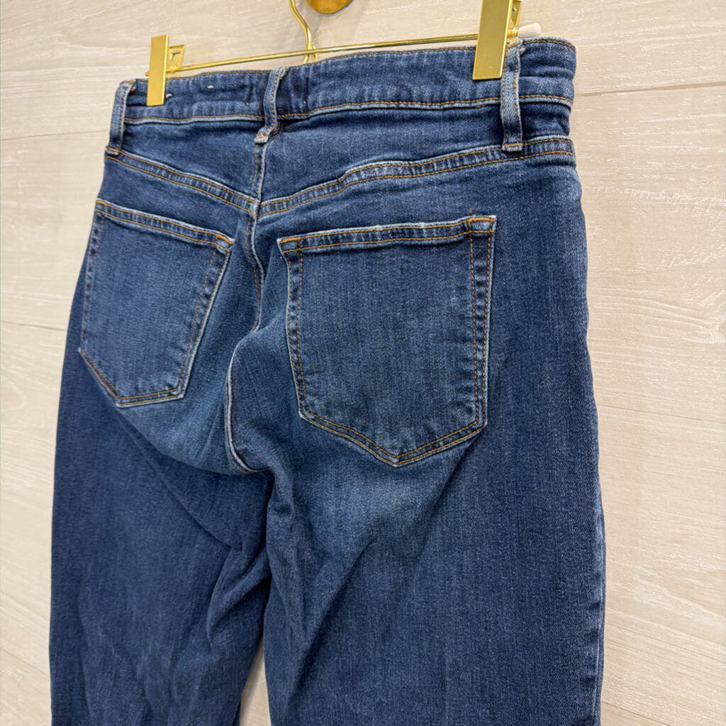 Loft Dark Wash The Curvy Kick Crop Jeans 27
