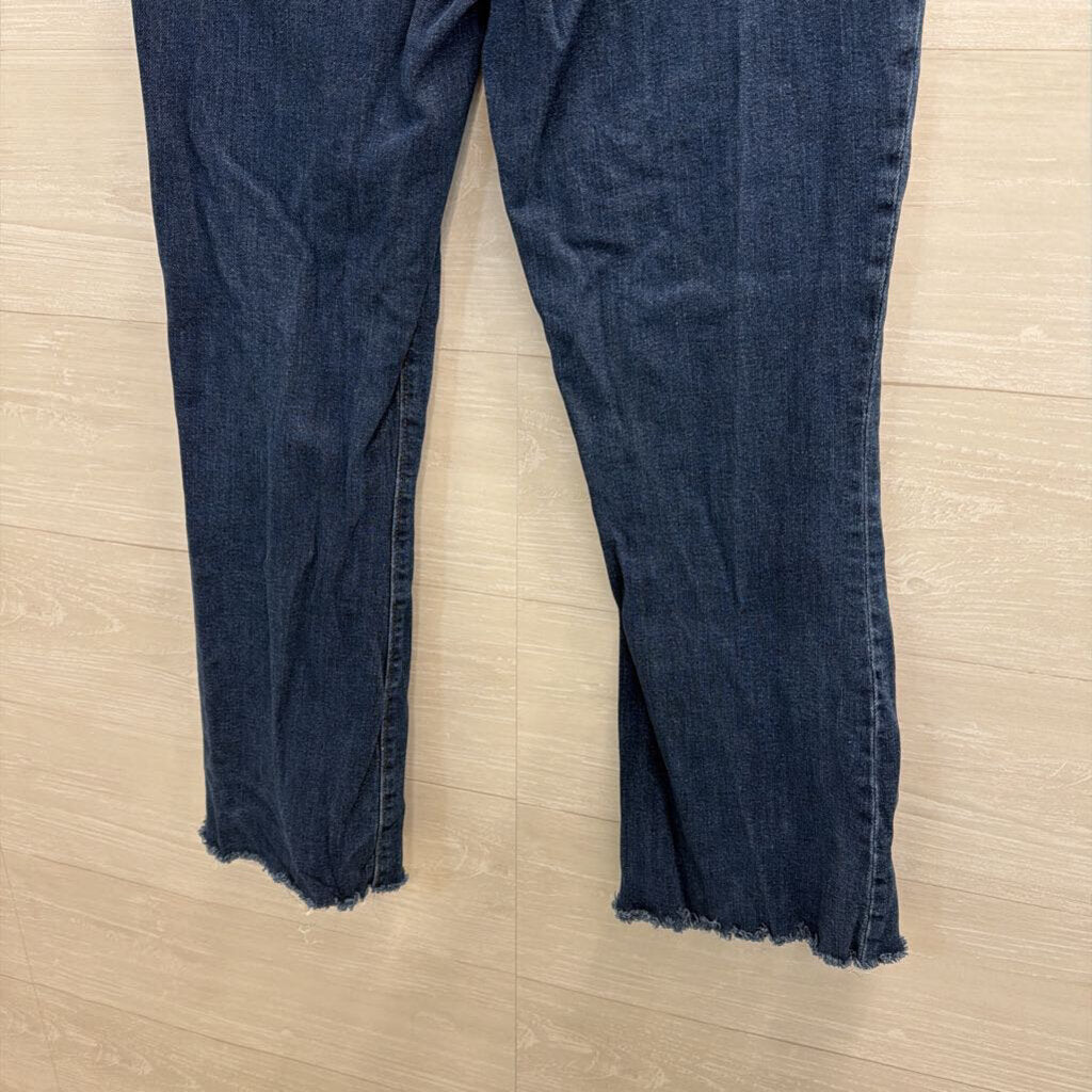 Loft Dark Wash The Curvy Kick Crop Jeans 27
