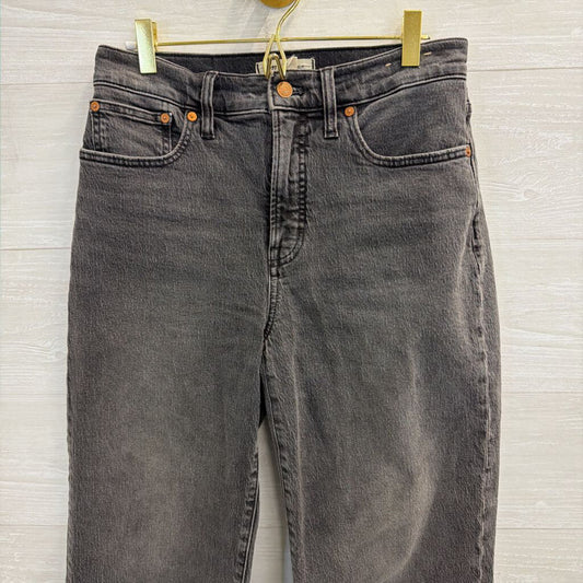 Madewell Black Denim The Perfect Vintage Wide Leg Crop Jeans 27