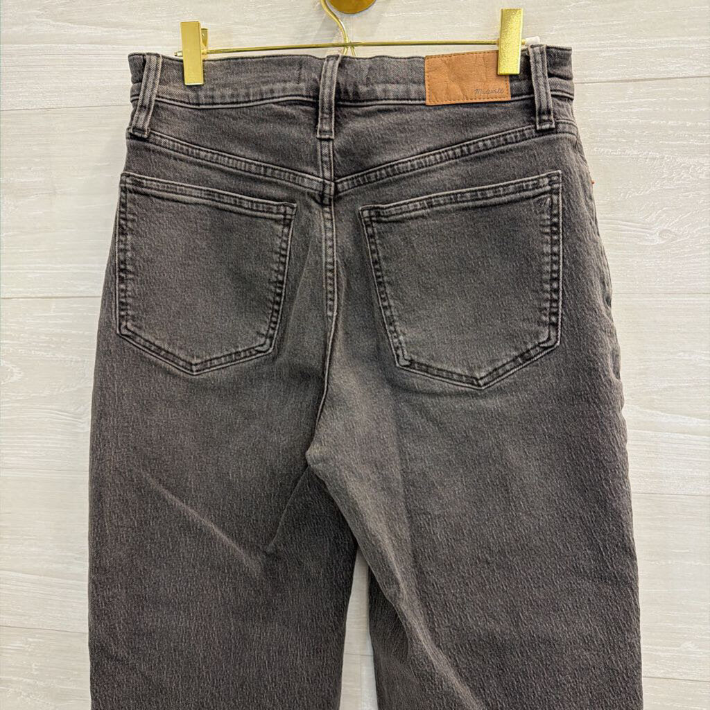 Madewell Black Denim The Perfect Vintage Wide Leg Crop Jeans 27