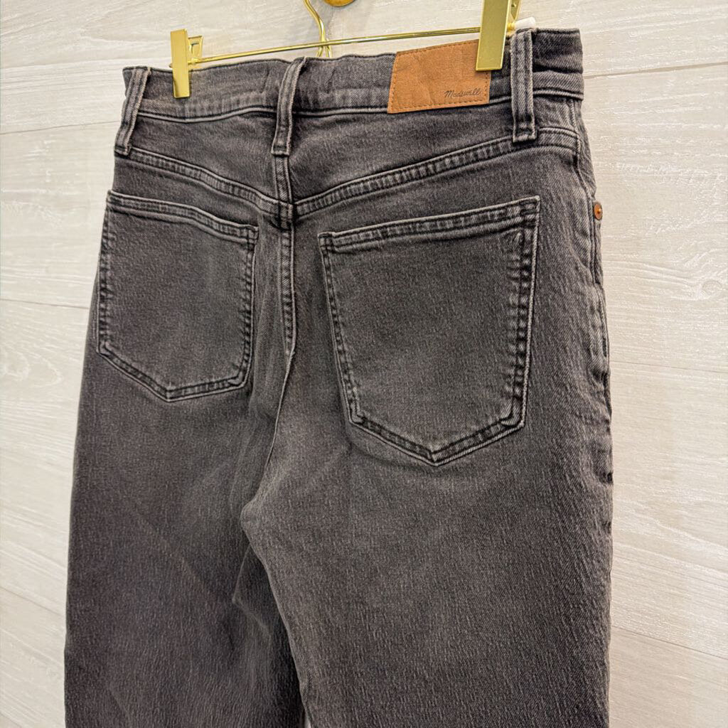 Madewell Black Denim The Perfect Vintage Wide Leg Crop Jeans 27