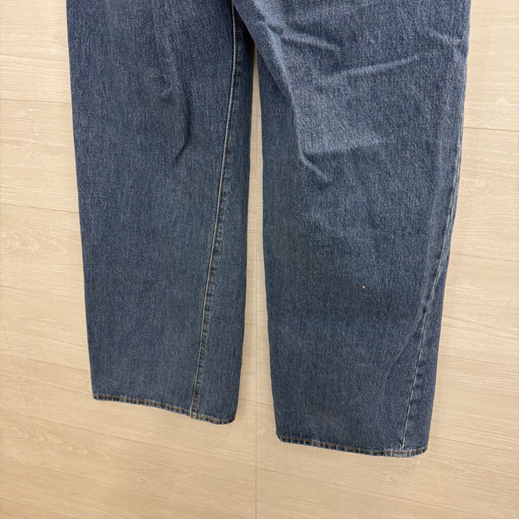 Levi Medium Wash Ribcage Wide Leg Jeans 29