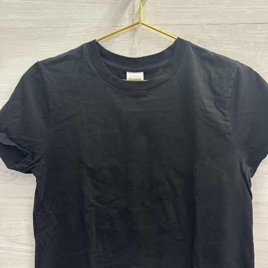 Outdoor Voices Black Cropped Short Sleeve Top Small