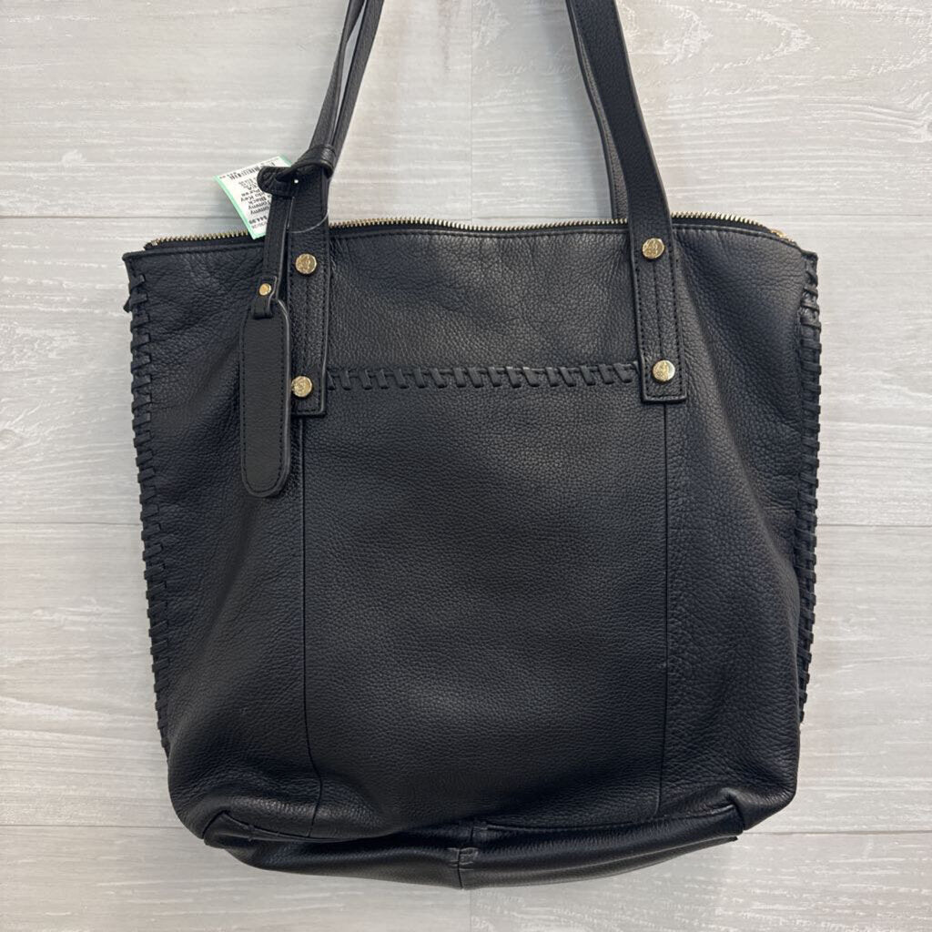 Tommy Bahama Black Leather Lido Key Shoulder Purse