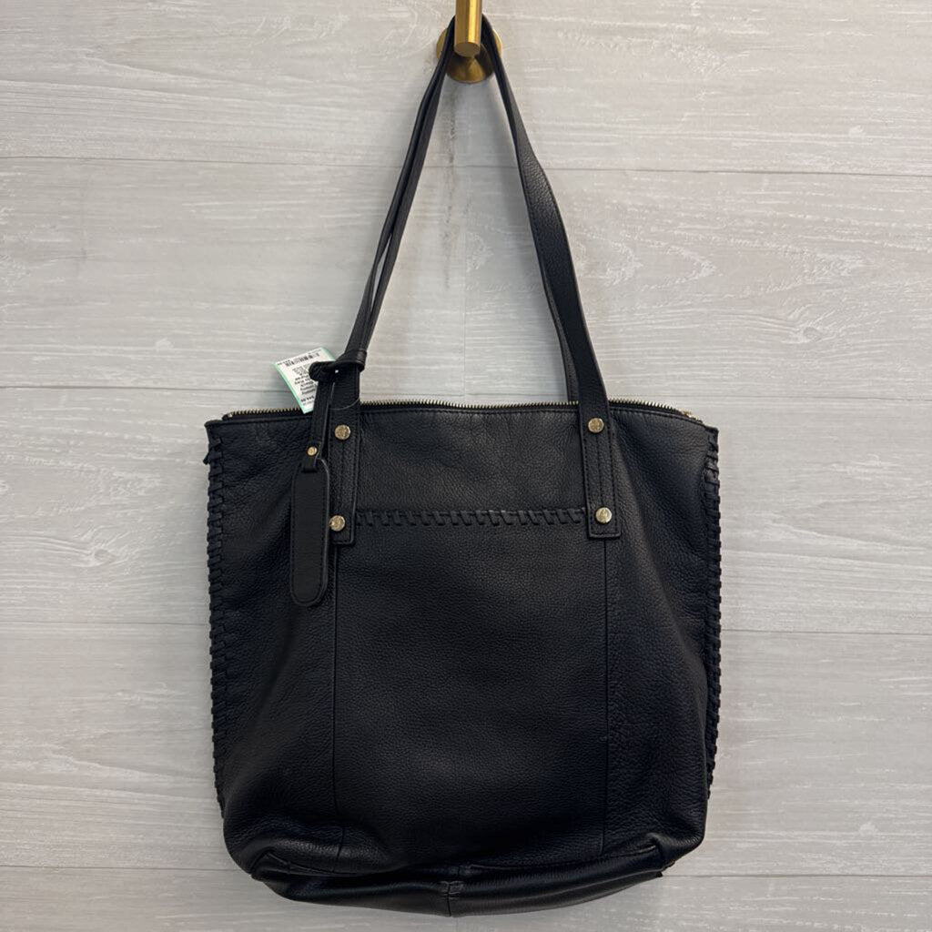 Tommy Bahama Black Leather Lido Key Shoulder Purse