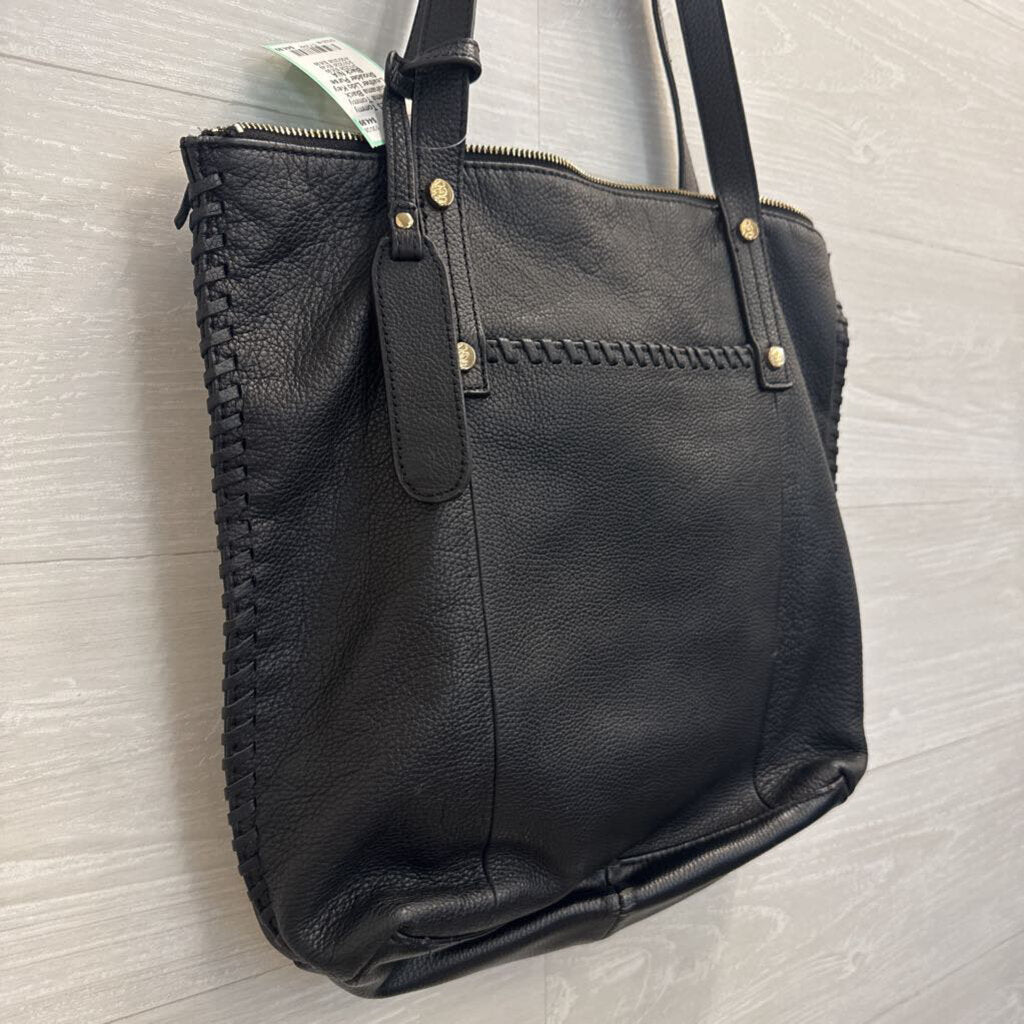 Tommy Bahama Black Leather Lido Key Shoulder Purse