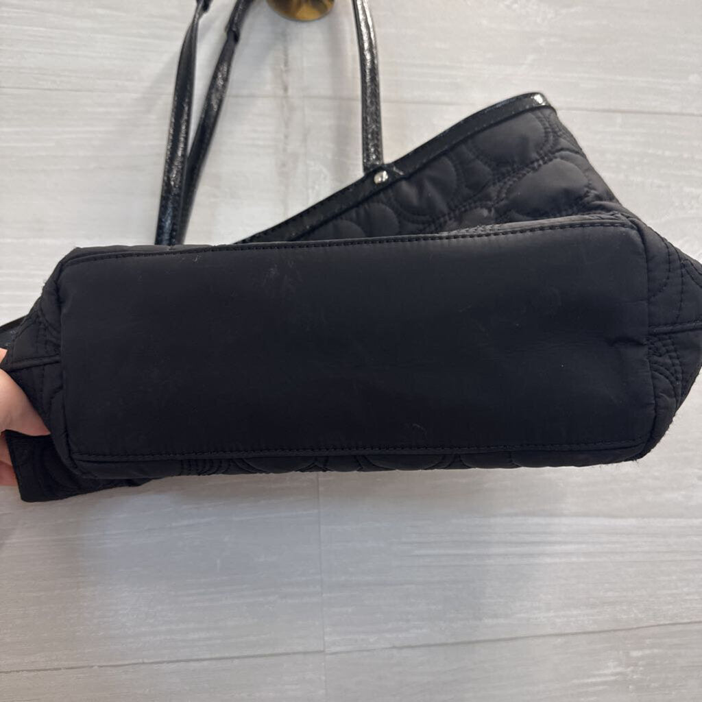 Coach Black Quilted Nylon Tote Purse