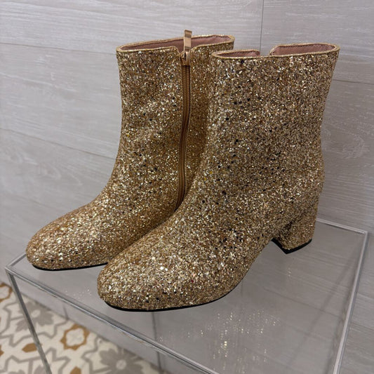 Gold Glitter Ankle Boots 41
