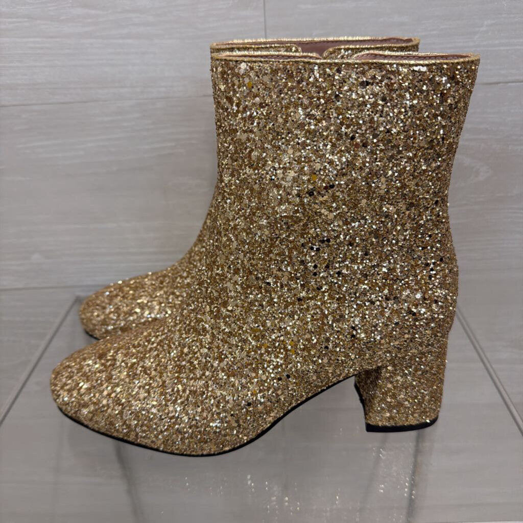 Gold Glitter Ankle Boots 41