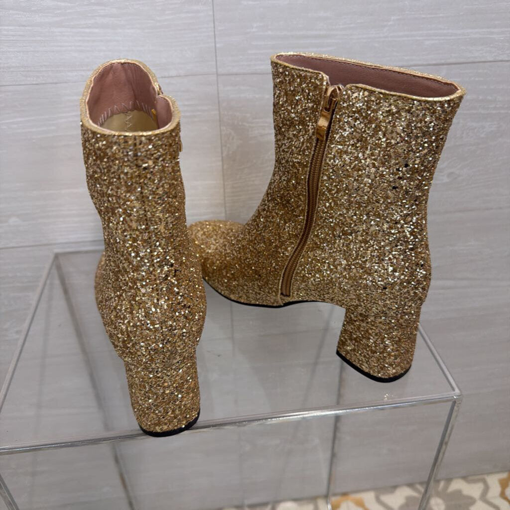 Gold Glitter Ankle Boots 41