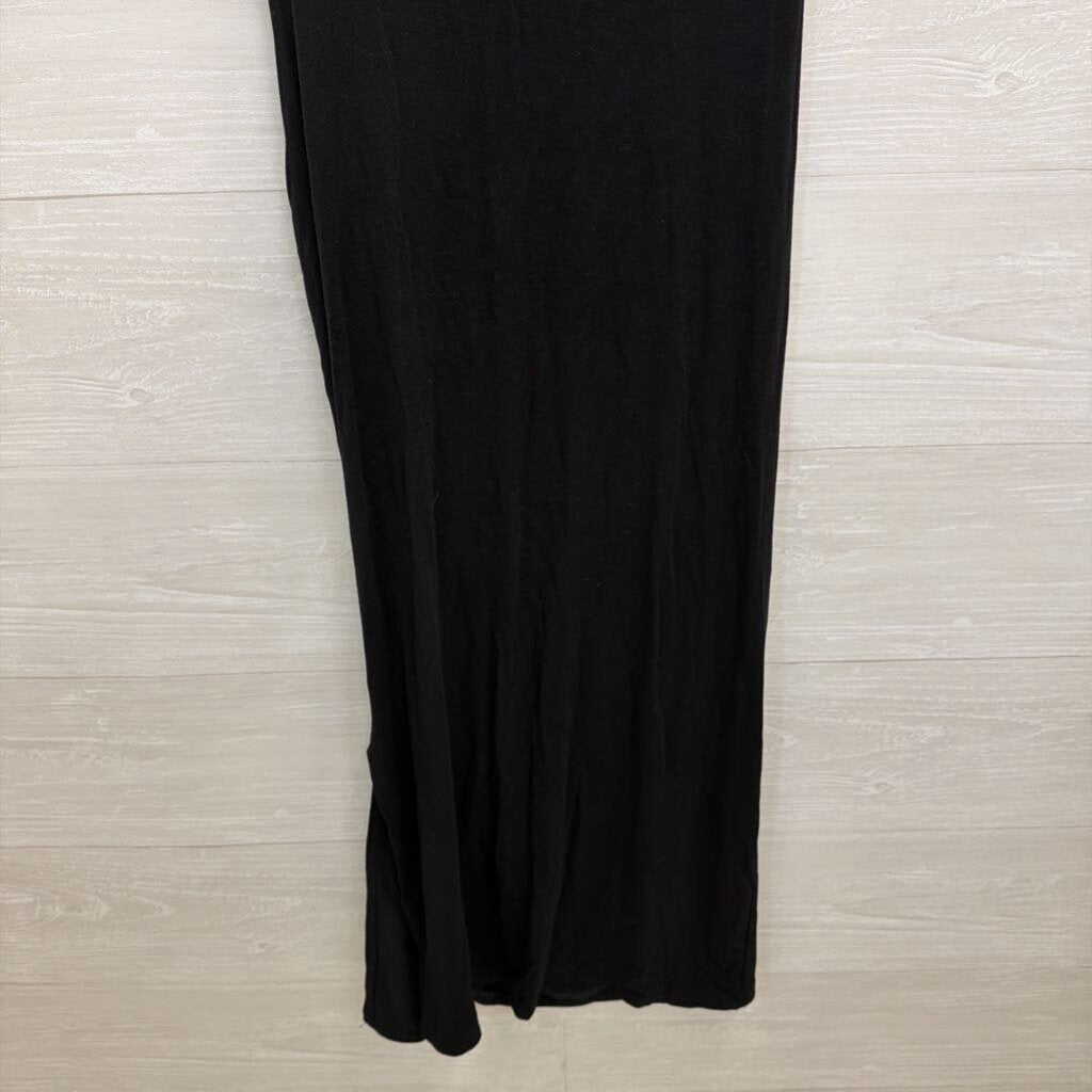 See You Monday Black Fitted Tank Maxi Dress Large