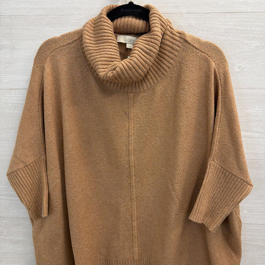Loft Brown Knit Turtleneck Sweater Small