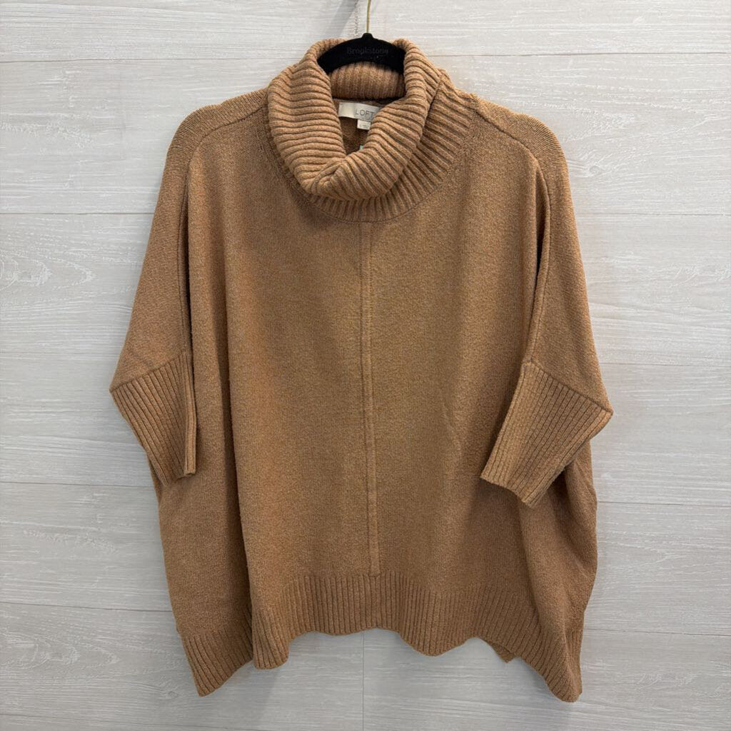 Loft Brown Knit Turtleneck Sweater Small