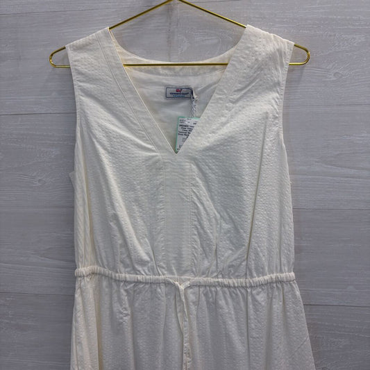 Vineyard Vines White Textured Sleeveless Dress Medium