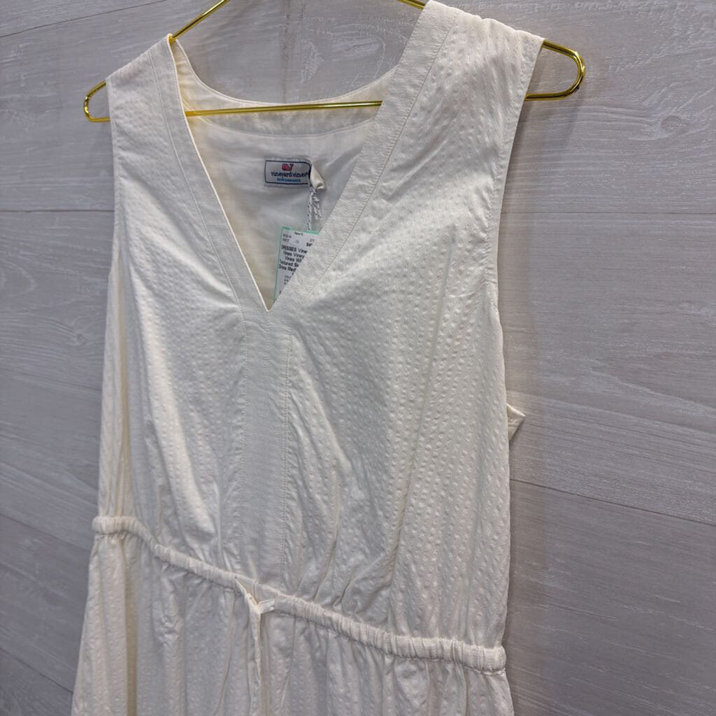 Vineyard Vines White Textured Sleeveless Dress Medium