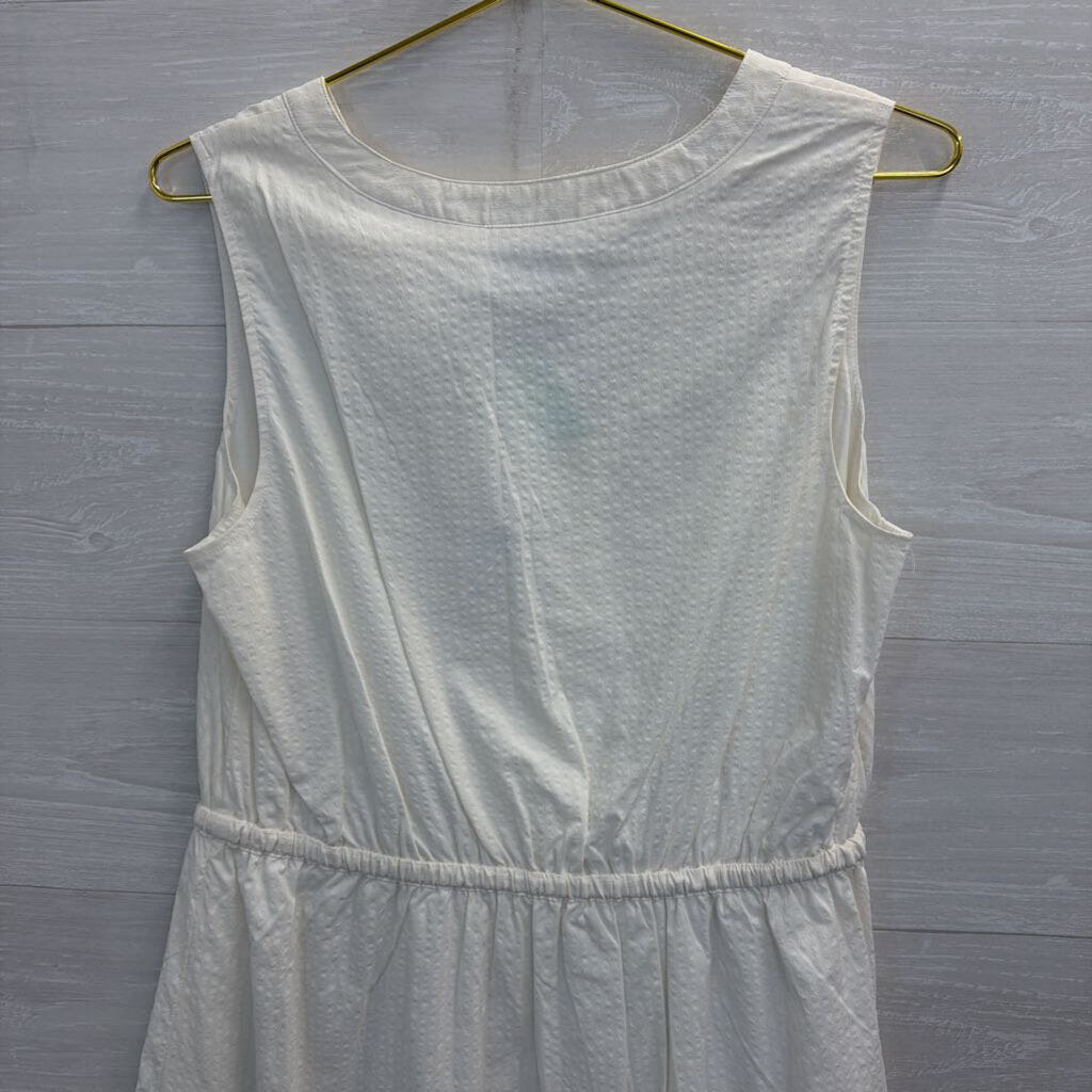 Vineyard Vines White Textured Sleeveless Dress Medium