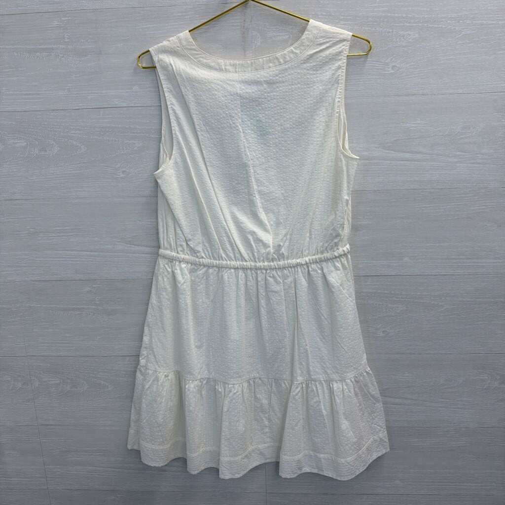 Vineyard Vines White Textured Sleeveless Dress Medium