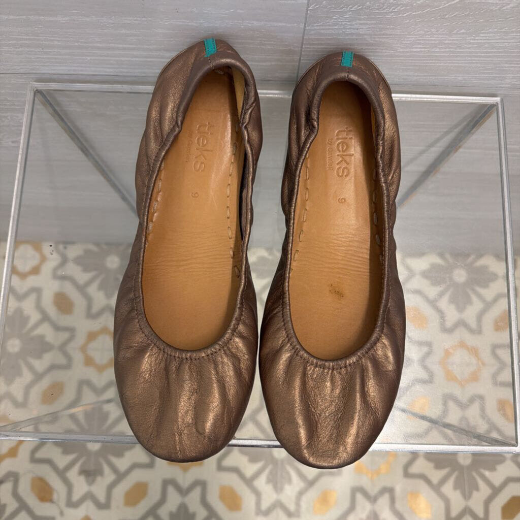 Tieks Metallic Bronze Ballet Flats 9