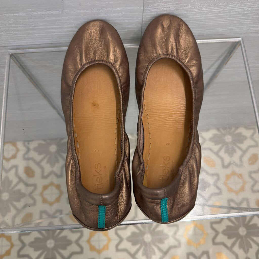 Tieks Metallic Bronze Ballet Flats 9