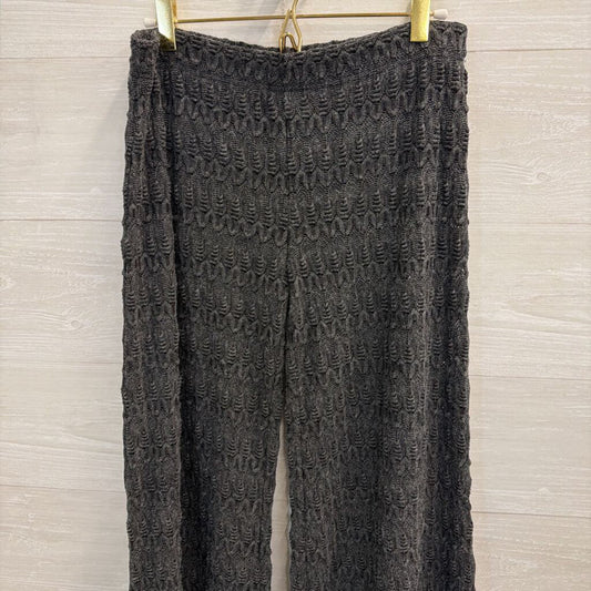 Free People Grey Lace Wide Leg Pull On Pants 4