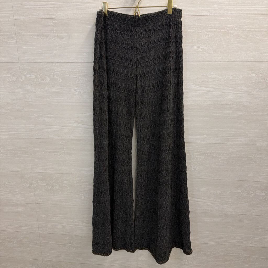 Free People Grey Lace Wide Leg Pull On Pants 4