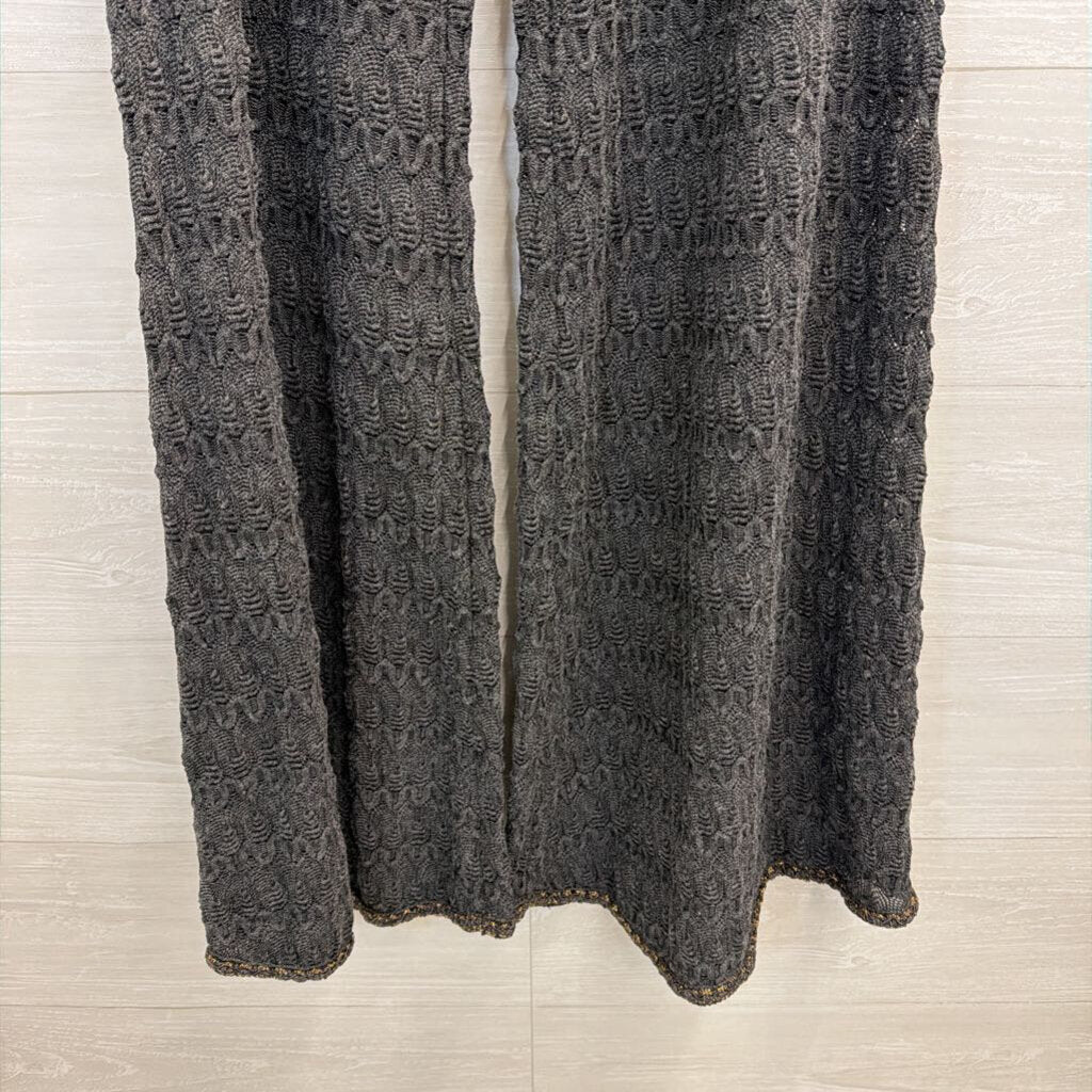 Free People Grey Lace Wide Leg Pull On Pants 4