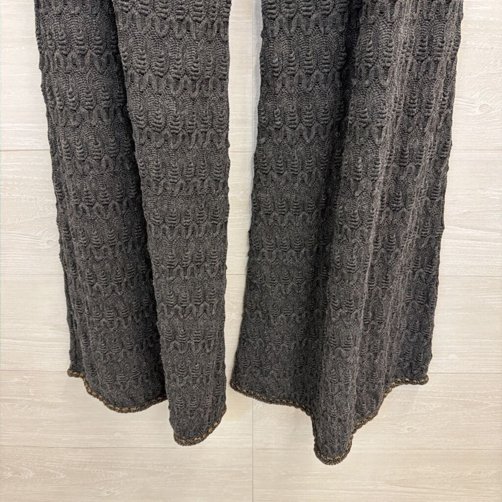 Free People Grey Lace Wide Leg Pull On Pants 4