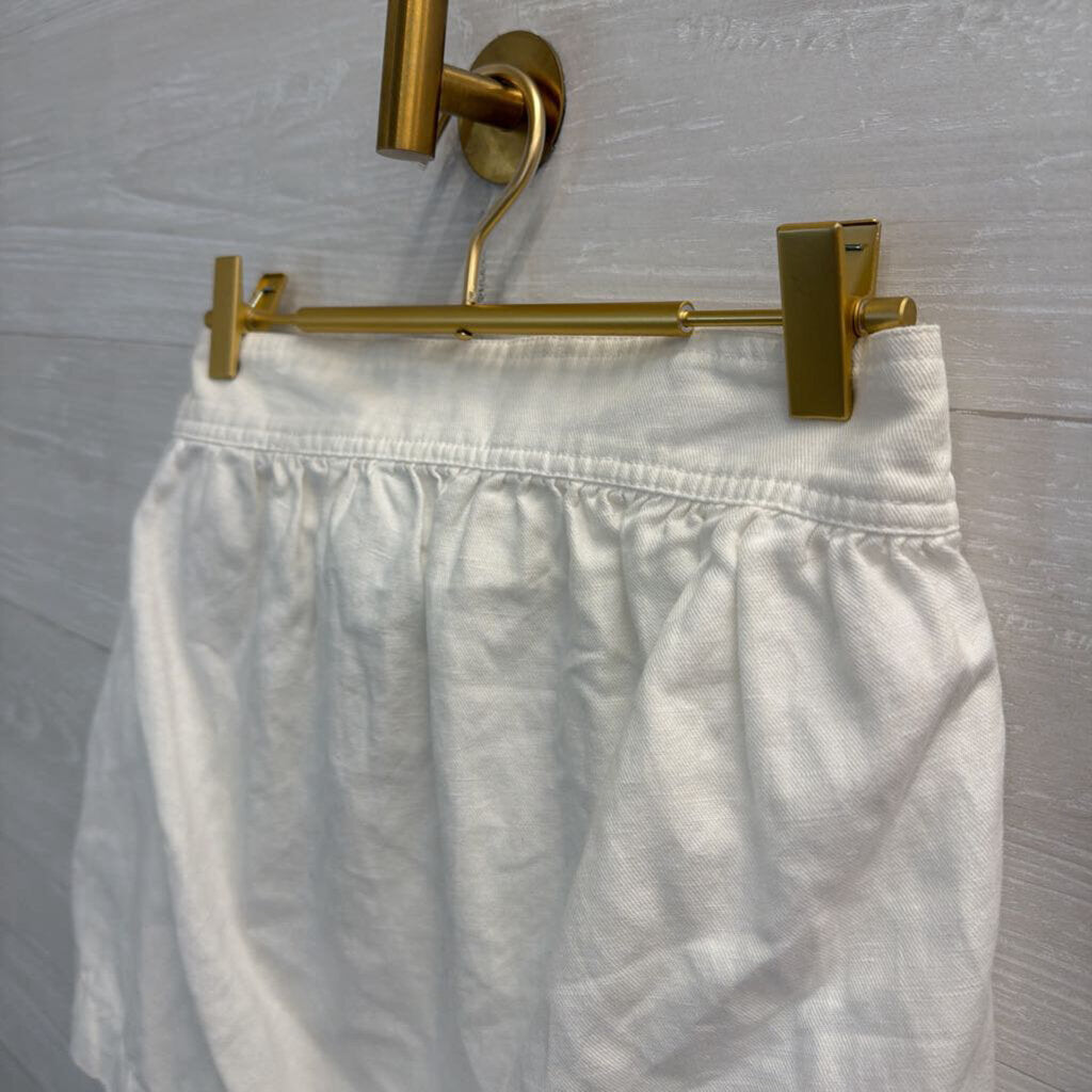 Madewell White Linen Blend Mini Skirt Small