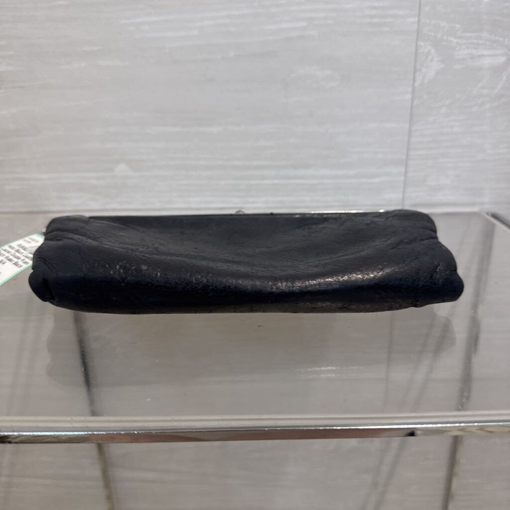 Hobo Black Leather Lauren Double Fram Clutch Wallet