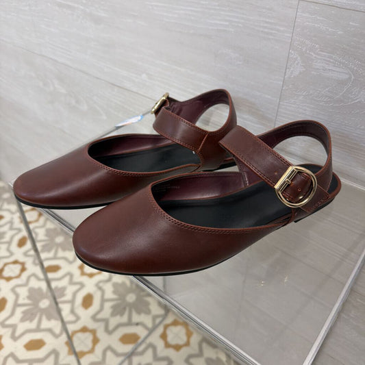 Seychelles Marion Burgundy Leather Slingback Ballet Flats 11