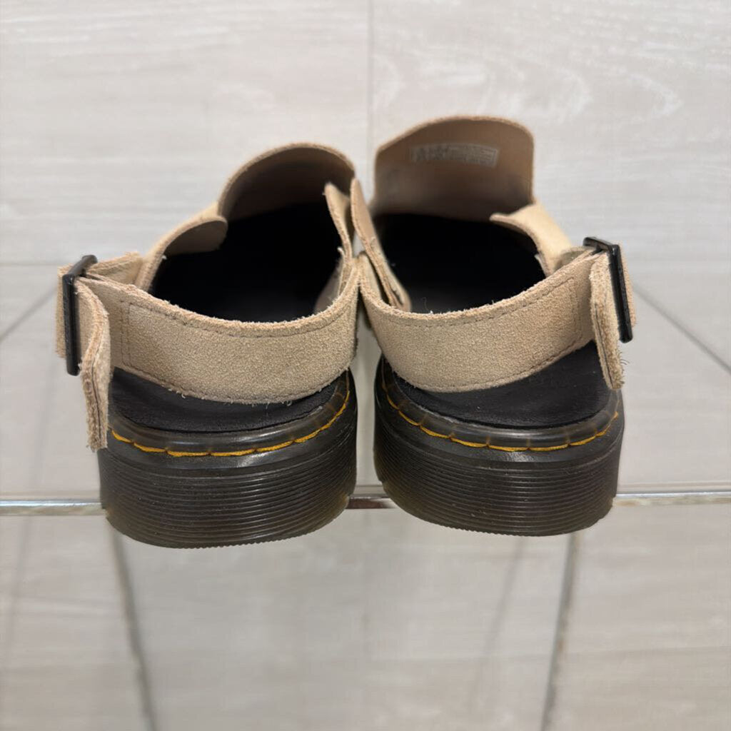 Dr. Martens Beige Suede Carlson Slingback Mules 9