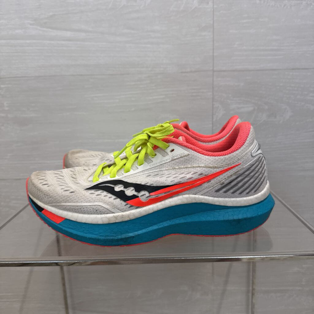 Saucony White/ Multi Endorphin Speed 2 Running Sneakers 8.5