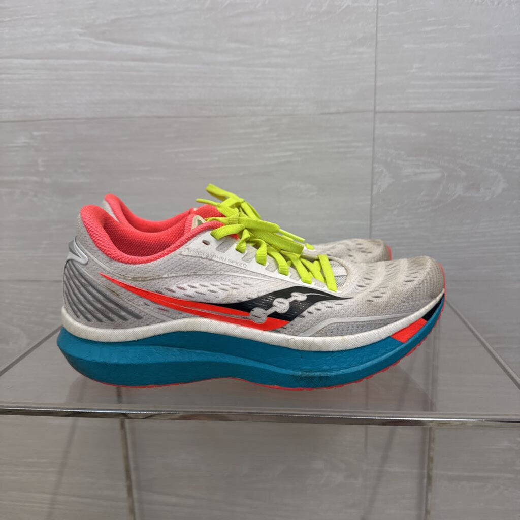 Saucony White/ Multi Endorphin Speed 2 Running Sneakers 8.5