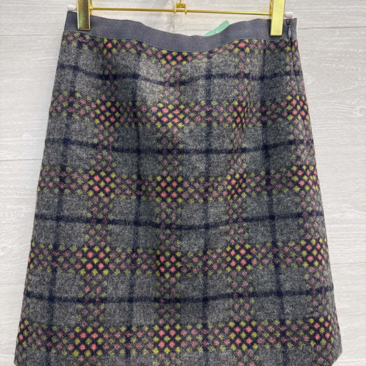 Boden Grey/ Multi Print Wool Skirt 2