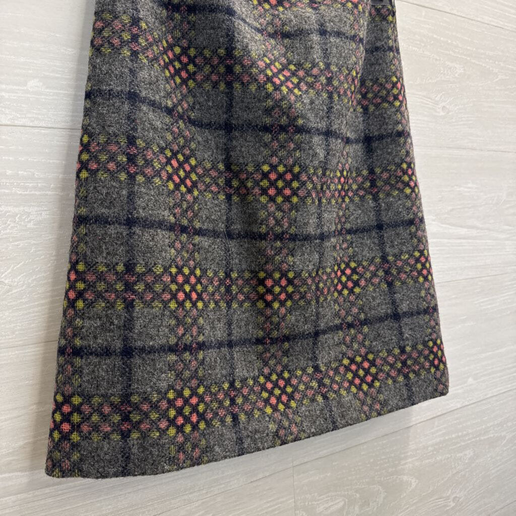 Boden Grey/ Multi Print Wool Skirt 2