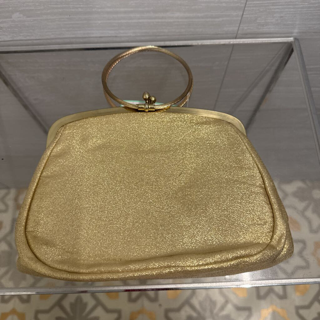Small Gold Shimmer Clutch Purse