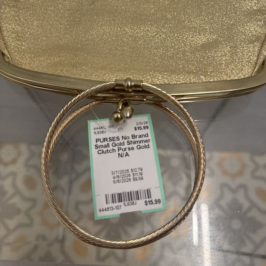 Small Gold Shimmer Clutch Purse