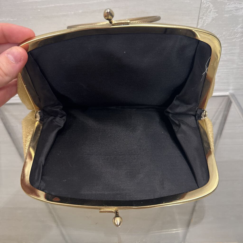 Small Gold Shimmer Clutch Purse