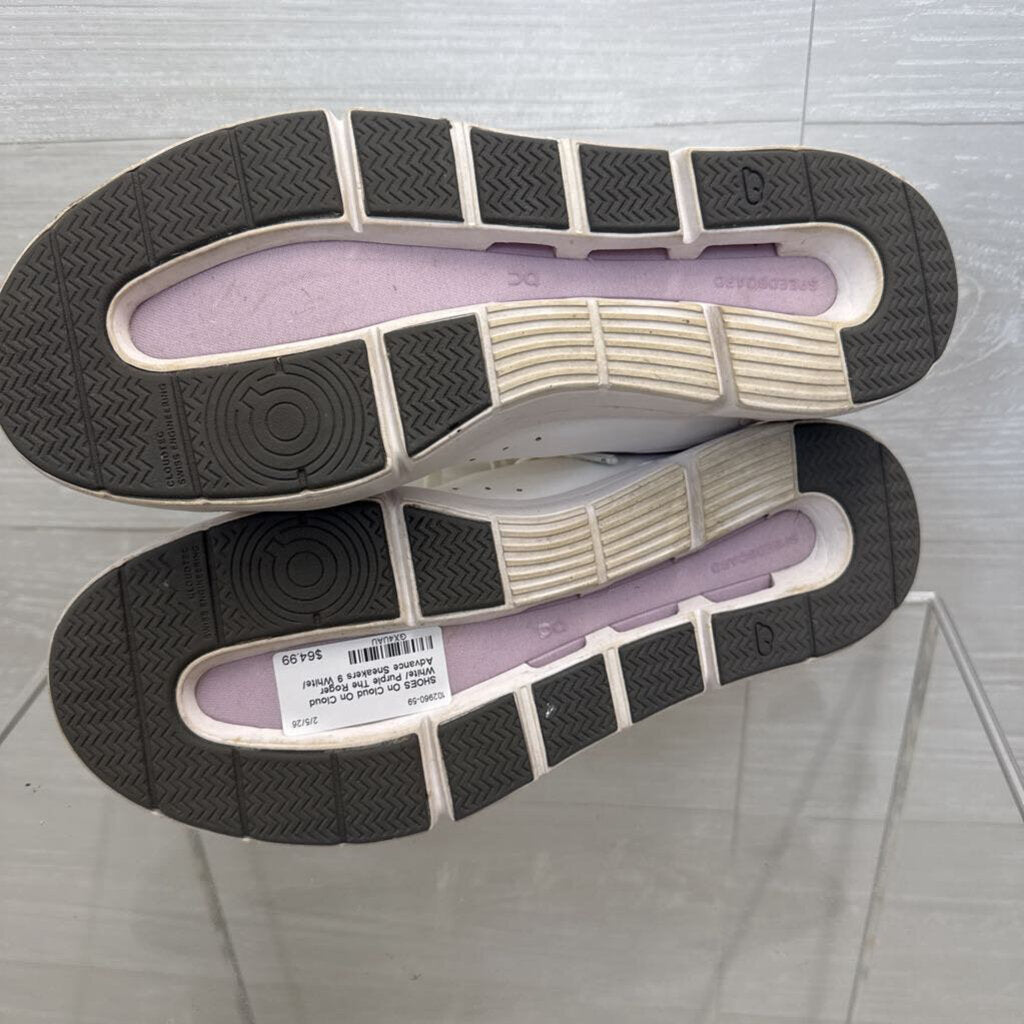 On Cloud White/ Purple The Roger Advance Sneakers 9