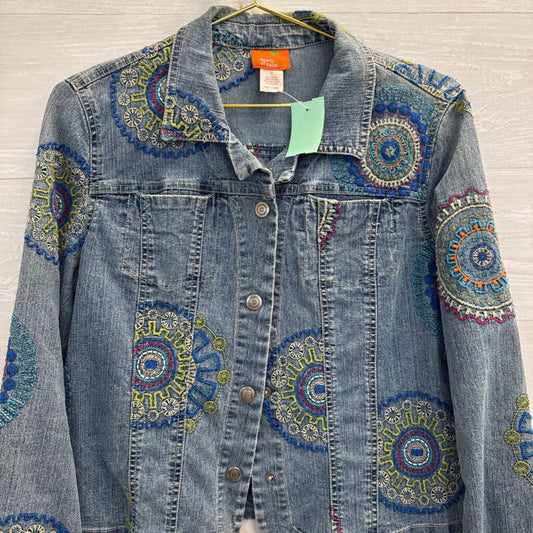 Hearts of Palm Blue Embroidered Denim Jacket 12