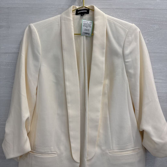 Express Cream Open Front Blazer Top Medium