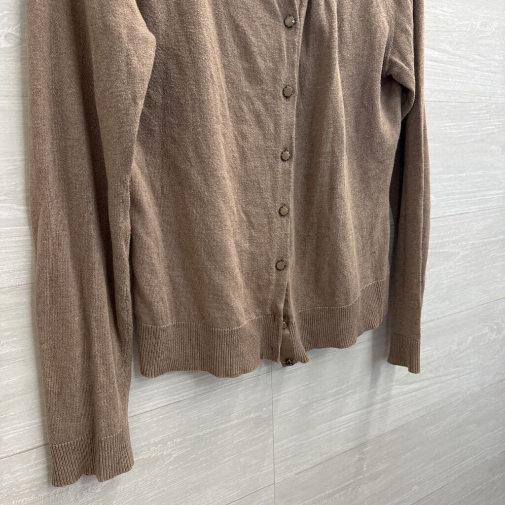 New York and Company Brown Cardigan Sweater Large