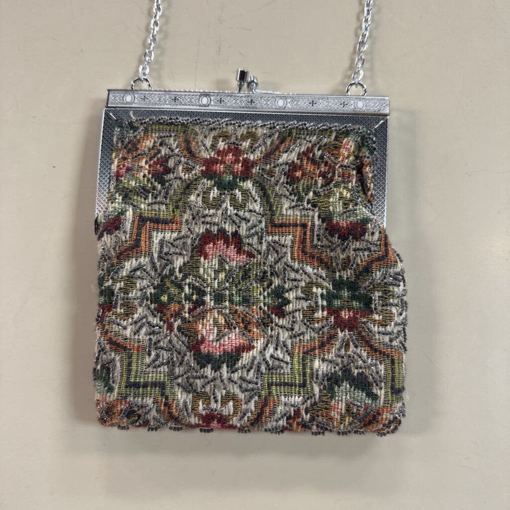 Vintage Beaded Tapestry Small Purse