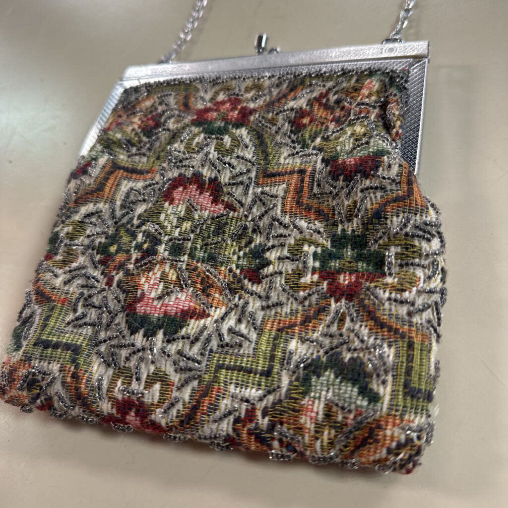 Vintage Beaded Tapestry Small Purse