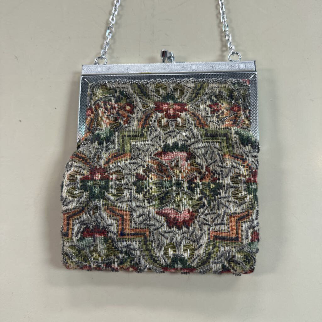 Vintage Beaded Tapestry Small Purse